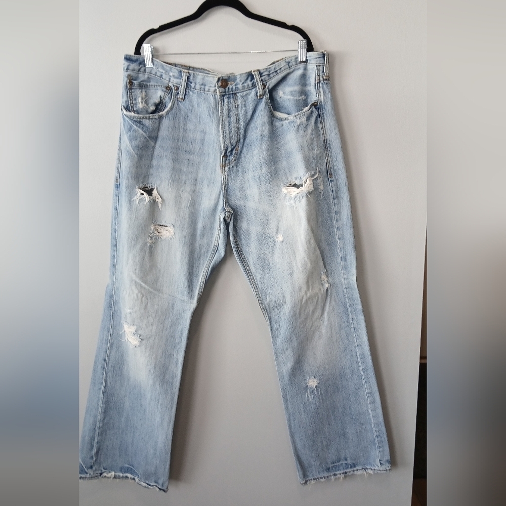 American Eagle Bootcut Distressed Jeans Mens 38×32 - Picture 1 of 9